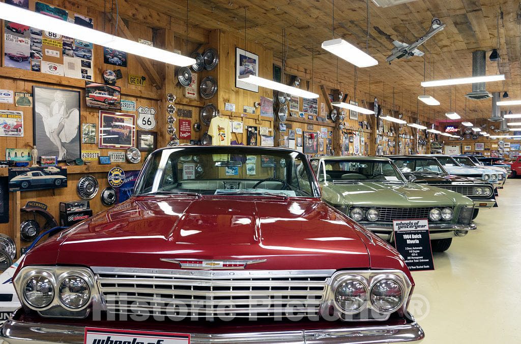 Photo- Display at The Wheels of Yesteryear Museum, showcasing Classic Cars and Trucks and Muscle Cars That were Once The Rage on The Strand in Myrtle Beach 1 Fine Art Photo