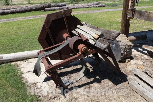 Photo - Old farm saw at the L.W. Paul Living History Farm, a historical museum complex near Conway in Horry County, South Carolina- Fine Art Photo Reporduction