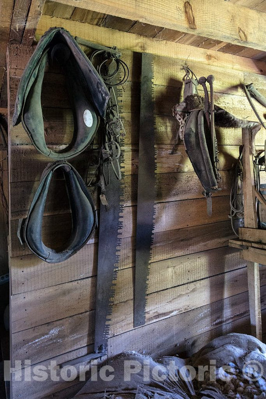 Photo - Farm shed Contents at The L.W. Paul Living History Farm, a Historical Museum Complex Near Conway in Horry County, South Carolina- Fine Art Photo Reporduction