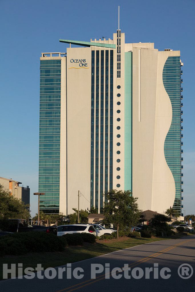 Photo - Distant View of The Oceans One Resort on The Strand in Myrtle Beach, South Carolina- Fine Art Photo Reporduction