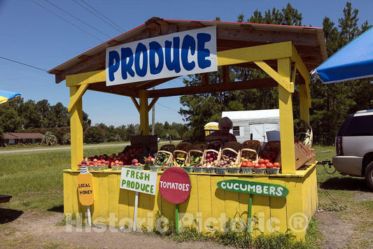 Photo - Colorful Roadside Produce Stand in Horry County, South Carolina- Fine Art Photo Reporduction