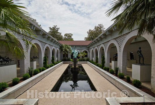 Photo - Reflecting Pool at The Open-air Sculpture Gallery at Brookgreen Gardens, a vast Complex of Sculpture Gardens, Ecosystem Trails- Fine Art Photo Reporduction
