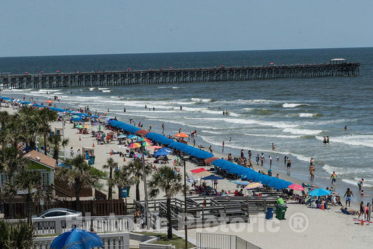 Photo- Scene Along The Atlantic Shore at Myrtle Beach, South Carolina 3 Fine Art Photo Reproduction