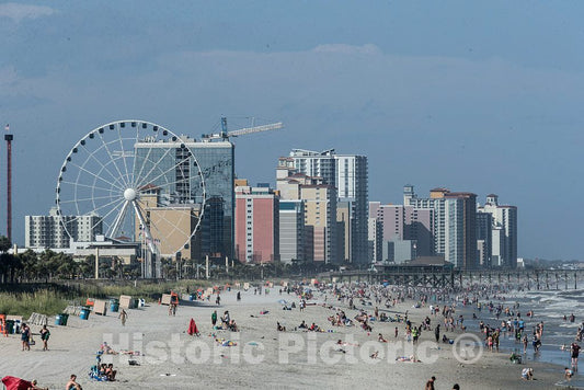 Photo- View of Myrtle Beach, South Carolina, from The Second Avenue Pier That juts into The Atlantic Ocean 2 Fine Art Photo Reproduction