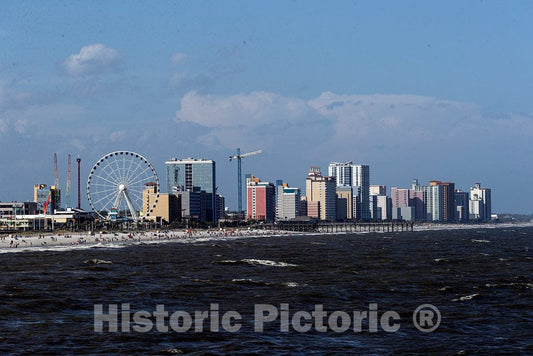 Photo- View of Myrtle Beach, South Carolina, from The Second Avenue Pier That juts into The Atlantic Ocean 4 Fine Art Photo Reproduction