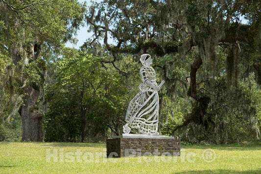 Photo - Sculpture of a Slave Woman at Brookgreen Gardens, a vast Complex of Sculpture Gardens, Ecosystem Trails- Fine Art Photo Reporduction