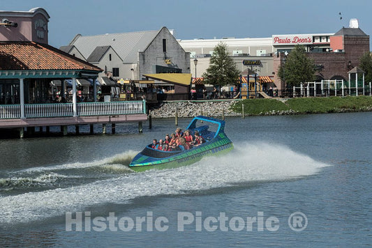 Photo- Fun on The Water at The Broadway at The Beach Amusement Area in Myrtle Beach, South Carolina 2 Fine Art Photo Reproduction