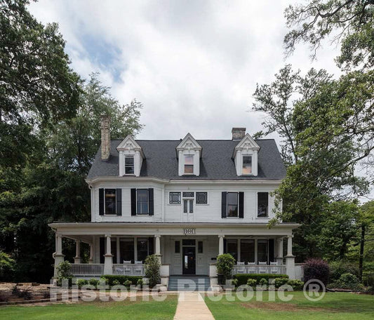 Photo - The Fraternity House of Beta Theta Pi, one of Several Fraternities and sororities occupying Former mansions Along Milledge Avenue- Fine Art Photo Reporduction