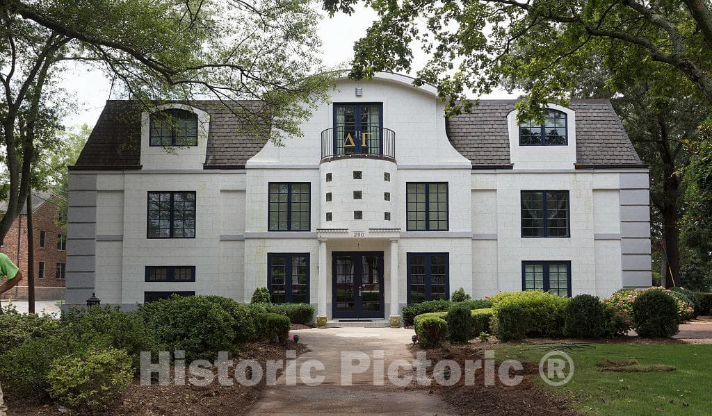 Photo - The Sorority House of Delta Gamma, one of Several Fraternities and sororities occupying Former mansions Along Milledge Avenue- Fine Art Photo Reporduction