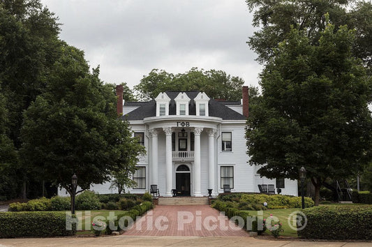 Photo - The sorority house of Gamma Phi Beta, one of several fraternities and sororities occupying former mansions along Milledge Avenue- Fine Art Photo Reporduction