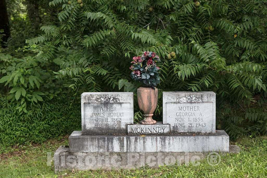Photo- Gravestone in Blue Ridge of a member of the McKinney family, the founding family of the community in far-northwest Georgia, near the Tennessee line 2 Fine Art Photo