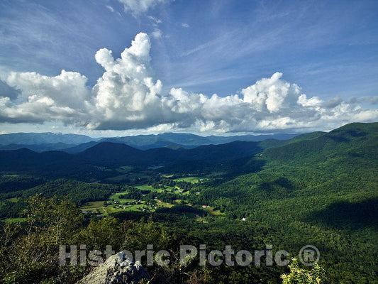 Photo- View of The Southern Appalachian Mountains, Looking Toward North Carolina, from The Hal Herrin Overlook on Bell Mountain, high in Towns County, Georgia 2 Fine Art Photo