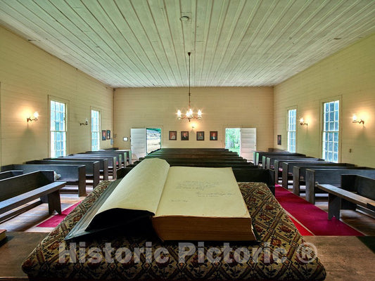 Photo- View from The Pulpit at The Sardis Presbyterian Church, a Historic Rural Church Near Rome in Floyd County, Georgia 2 Fine Art Photo Reproduction