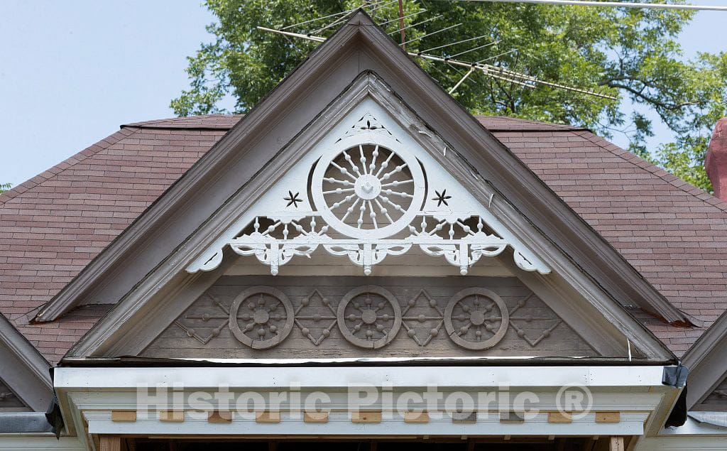 Photo- Ornate Gingerbread Trim on a Victorian House in Jefferson, Georgia 1 Fine Art Photo Reproduction