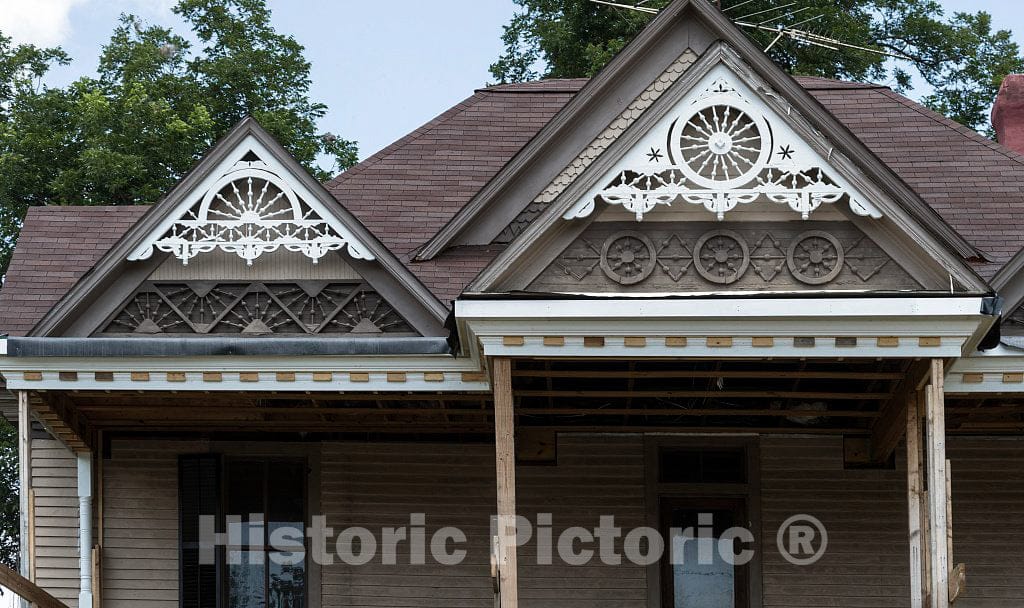 Photo- Ornate Gingerbread Trim on a Victorian House in Jefferson, Georgia 2 Fine Art Photo Reproduction