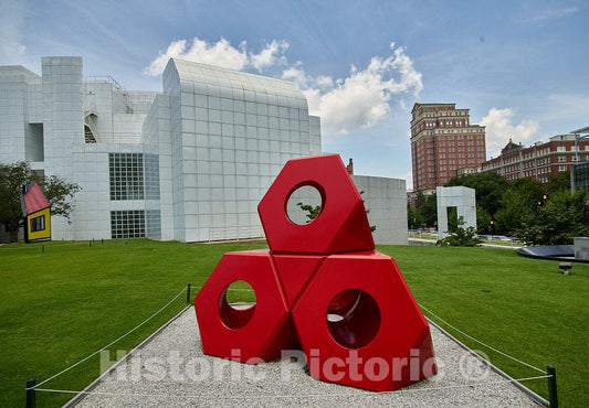 Photo - Outdoor sculpture at the High Museum of Art in Atlanta, the capital city of the southern U.S. state of Georgia and the state's largest city- Fine Art Photo Reporduction