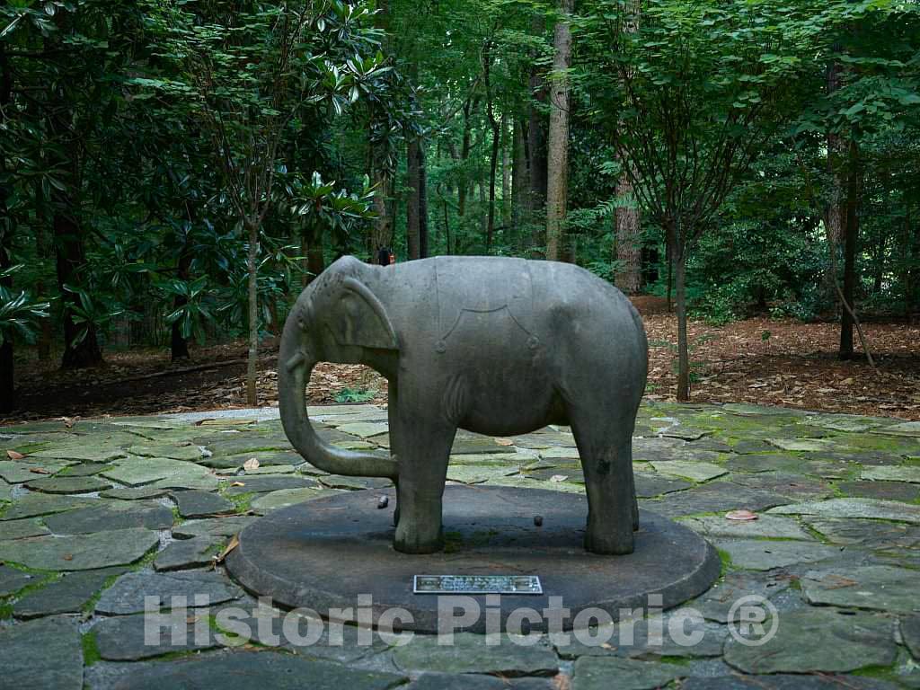 Photo - Elephant Sculpture at The Swan House, a Historic House Museum in Atlanta, The Capital City of The Southern U.S. State of Georgia and The state's Largest City