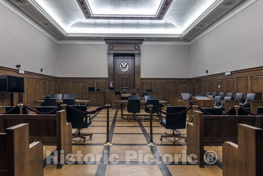 Photo- Courtroom. United States Post Office and Courthouse, Athens, Georgia 1 Fine Art Photo Reproduction