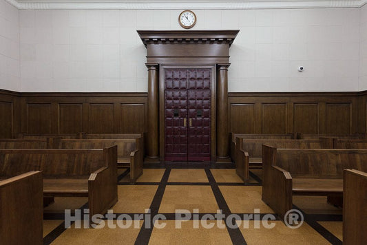 Photo- Courtroom. United States Post Office and Courthouse, Athens, Georgia 2 Fine Art Photo Reproduction