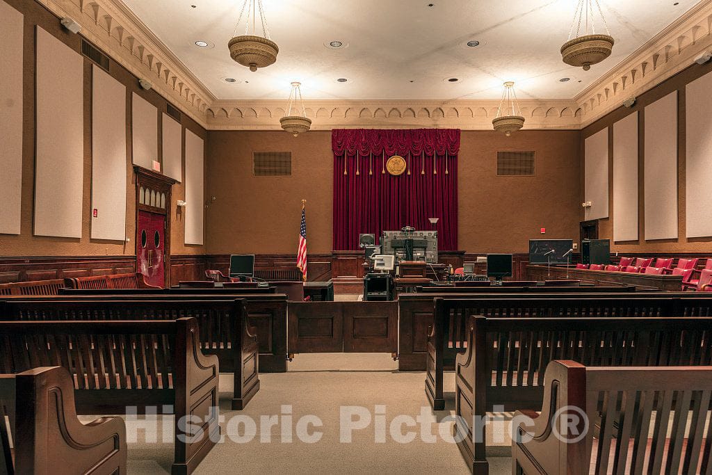 Photo - Courtroom in The Ed Jones Federal Building & U.S. Courthouse, Jackson, Tennessee- Fine Art Photo Reporduction