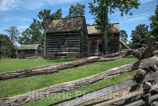 Photo- Cabin at the Old Colonial Village within the Guilford National Military Park in Greensboro, North Carolina 2 Fine Art Photo Reproduction