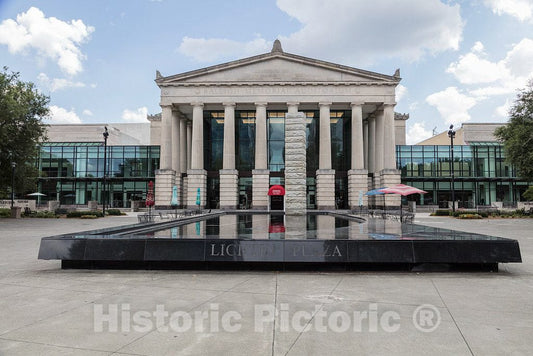 Photo - The Raleigh Memorial Auditorium at Lichtin Plaza in Raleigh, The Capital City of North Carolina- Fine Art Photo Reporduction