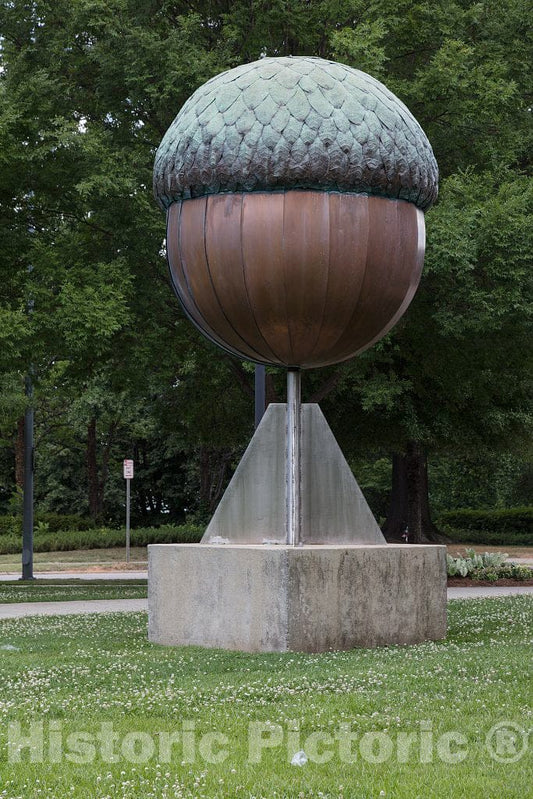 Photo - Raleigh, North Carolina's Big Acorn Sculpture, a Public-Art Piece Saluting The city's Nickname as The City of Trees- Fine Art Photo Reporduction