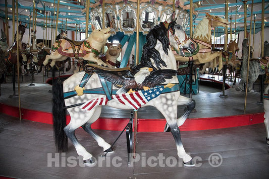 Photo- The Pullen Park Carousel in the civic park of the same name in Raleigh, the capital city of North Carolina 4 Fine Art Photo Reproduction