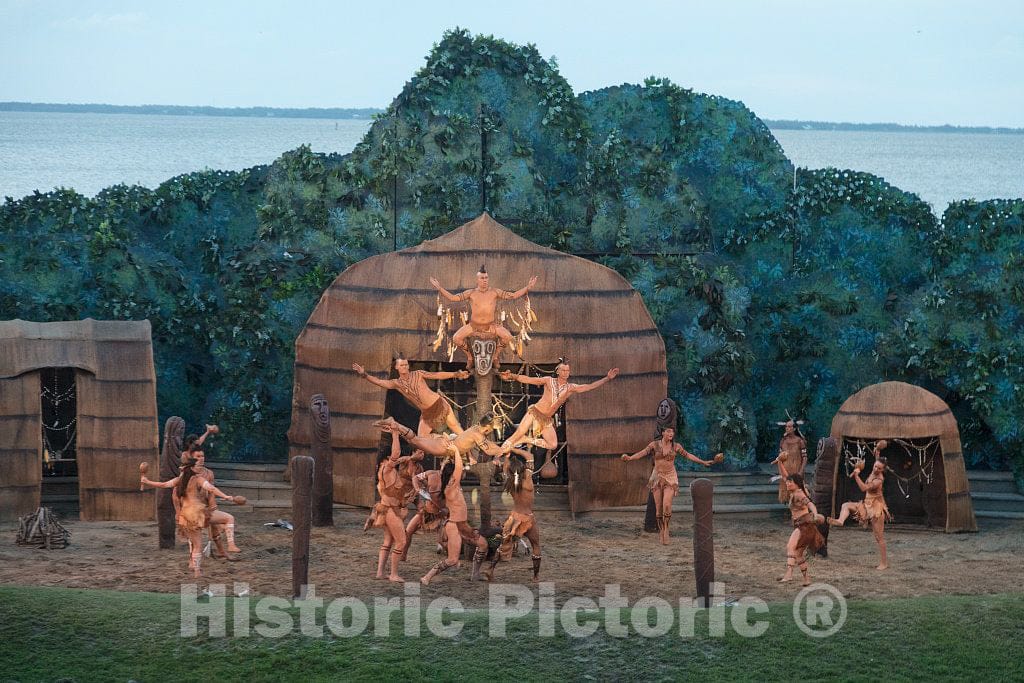 Photograph - Scene from The Lost Colony, a Historical Outdoor Drama That Marked 80 Years of Productions in 2017 in Manteo, a Community on Roanoke Island in North Carolina's Outer Banks 1
