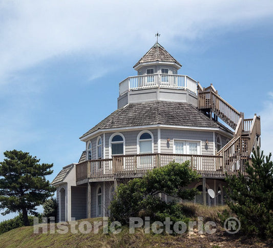 Photo - Octagonal Beach House in Nags Head, a Community on North Carolina's Outer Banks- Fine Art Photo Reporduction