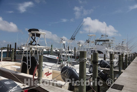 Photo- Scene from the Oregon Inlet fishing center in Cape Hatteras, a community on North Carolina's Outer Banks 1 Fine Art Photo Reproduction