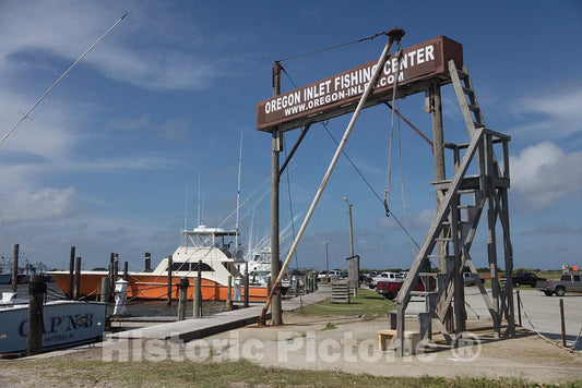 Photo - Boat Lift at The Oregon Inlet Fishing Center in Cape Hatteras, a Community on North Carolina's Outer Banks- Fine Art Photo Reporduction