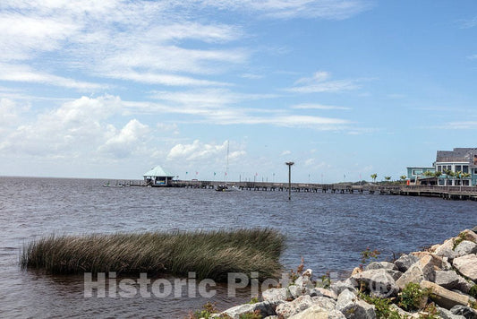 Photo - Currituck Sound pier in Duck, a Community Named for The Plethora of Waterfowl in The Area, in North Carolina's Outer Banks- Fine Art Photo Reporduction