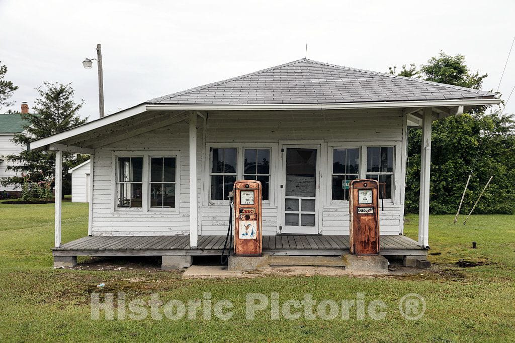 Photo - A onetime Roadside Gas Station Whose Owners Have retained its Rusting Pumps, Perhaps for nostalgia's Sake, in Grandy, North Carolina- Fine Art Photo Reporduction