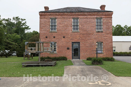 Photo - Just for Fun (and Tourist Photos), Officials in Camden County, North Carolina, Put an Old-Style Pillory Outside The Vintage County Jail in Camden