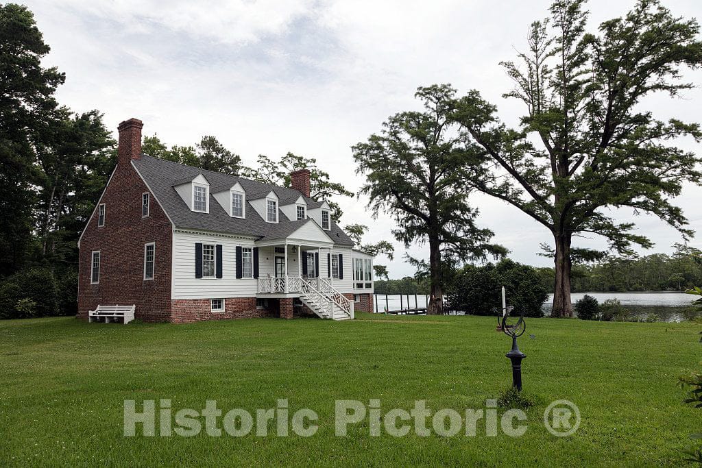Photo- The Old Brick House, Also Known Locally as Blackbeard House, in Elizabeth City, North Carolina 2 Fine Art Photo Reproduction