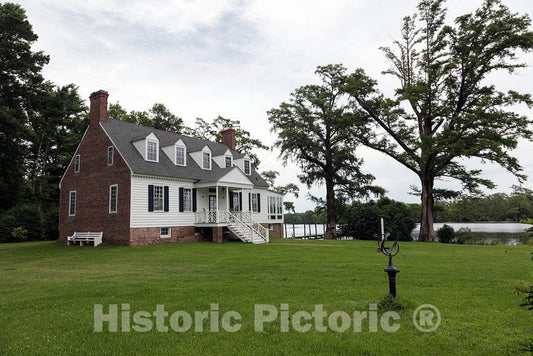 Photo- The Old Brick House, Also Known Locally as Blackbeard House, in Elizabeth City, North Carolina 2 Fine Art Photo Reproduction