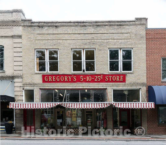 Photo - An old"five and dime" store, now a dress shop, in Hertford, North Carolina- Fine Art Photo Reporduction