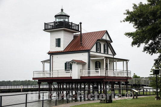 Photo- The Roanoke River Lighthouse in Edenton, North Carolina is a Screw-Pile-Style Lighthouse and was Constructed in 1887 1 Fine Art Photo Reproduction