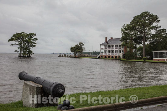 Photo- View of The Historic Penelope Barker House, Across Edenton Bay in Edenton, North Carolina That Serves as The Visitor Center for The Town 2 Fine Art Photo Reproduction