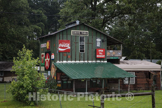 Photo- The Owner of Adam's Place, Near Washington in Beaufort County, North Carolina, is Obviously a Sign Collector 2 Fine Art Photo Reproduction