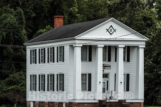 Photo - The Widow's Son Lodge No. 75, a Historic Masonic Building in Camden, North Carolina- Fine Art Photo Reporduction