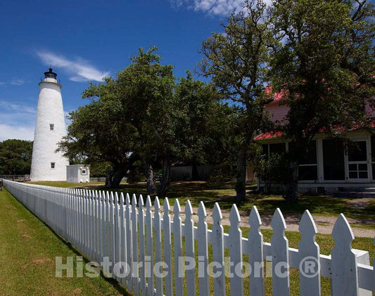 Photo- Ocracoke Light, on North Carolinas's Outer Banks, is The Oldest Operating Light Station in North Carolina and was Built in 1823 by Massachusetts Builder Noah Porter 2