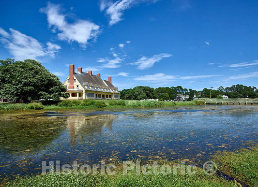 Photo - Whalehead, a Luxurious Home Later Converted into a Fancy Clubhouse, was Built by Northern Industrialist Edward Collings Knight, Jr- Fine Art Photo Reporduction