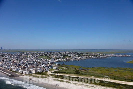 Photo- Houses Near The marshlands on The New Jersey Shore Near Brigantine, New Jersey 1 Fine Art Photo Reproduction