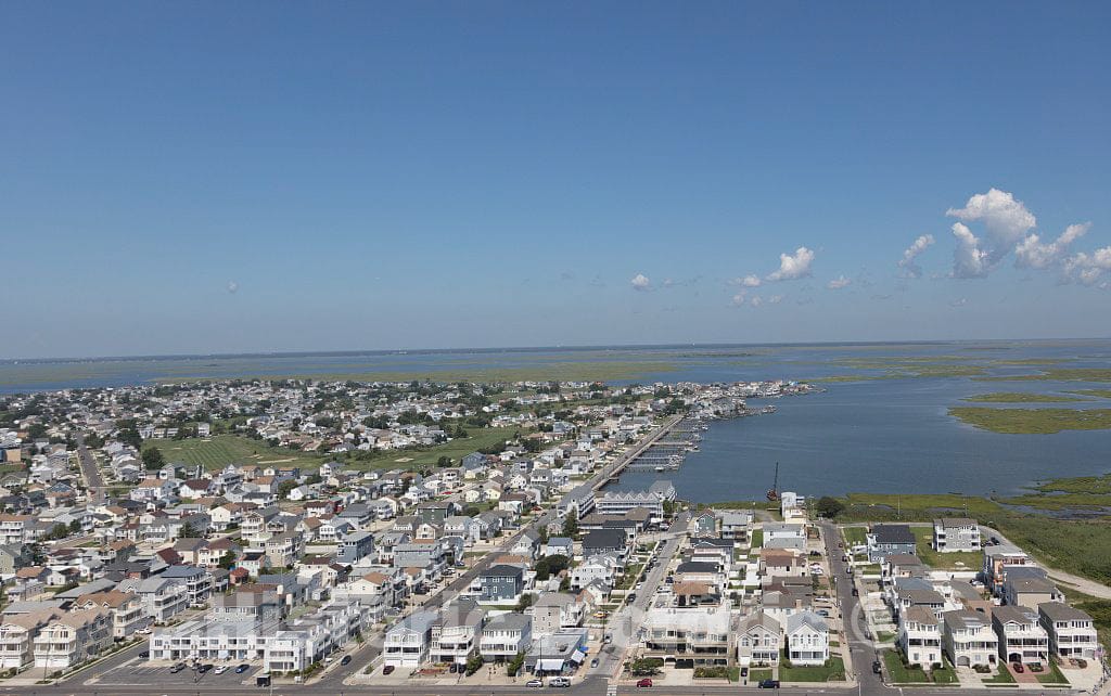 Photo- Houses near the marshlands on the New Jersey Shore near Brigantine, New Jersey 2 Fine Art Photo Reproduction