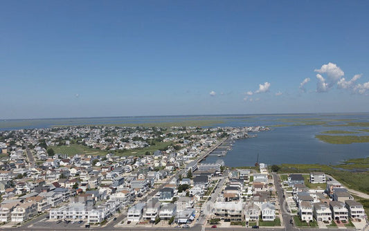 Photo- Houses near the marshlands on the New Jersey Shore near Brigantine, New Jersey 2 Fine Art Photo Reproduction