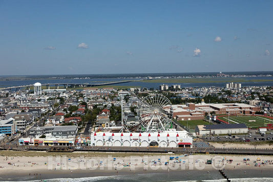 Photo- Beaches, boardwalk and Gillian's Wonderland Pier on the New Jersey shore in Ocean City, New Jersey 1 Fine Art Photo Reproduction