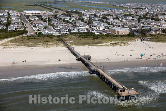 Photo - Beaches and pier on The New Jersey Shore in Avalon, New Jersey- Fine Art Photo Reporduction