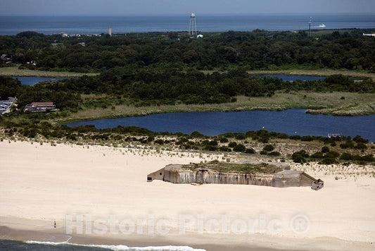 Photo - Beaches and Abandoned WWII Bunker on The New Jersey Shore in Cape May, New Jersey- Fine Art Photo Reporduction
